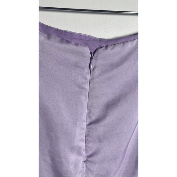 Anthropologie x Maeve 3D Bloom Column Lavender Organza MIDI Pencil Skirt Size 8 - Picture 9 of 13